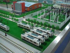 城市軌道沙盤地鐵輕軌車輛模型
